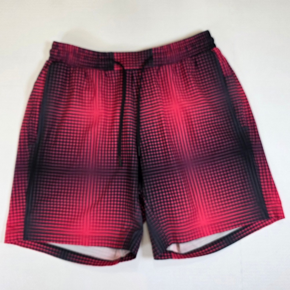 Lululemon Mens Thigh Tide 7" Spikes Silver Spoon Mesh Lined Swim Shorts Trunks M